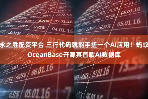永之胜配资平台 三行代码就能手搓一个AI应用！蚂蚁OceanBase开源其首款AI数据库