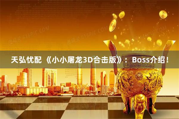 天弘忧配 《小小屠龙3D合击版》：Boss介绍！